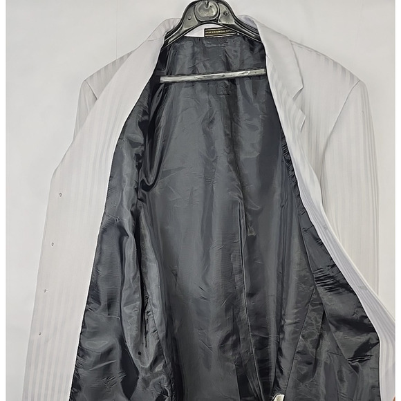 Falcone Longline Boy's Blazer 90s Suit Jacket 20R Pinstripe Gray - Picture 7 of 10